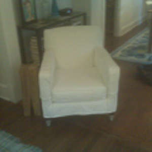White Cotton Chair Slipcover