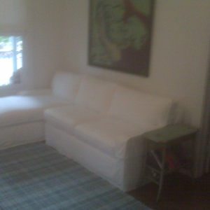White Cotton Chaise Sofa Slipcover