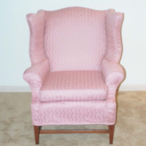 Pink Wingback Slipcover